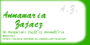 annamaria zajacz business card